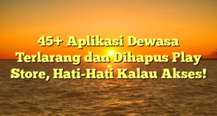 45+ Aplikasi Dewasa Terlarang dan Dihapus Play Store, Hati-Hati Kalau Akses!