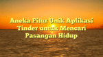 Aneka Fitur Unik Aplikasi Tinder untuk Mencari Pasangan Hidup