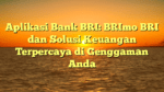 Aplikasi Bank BRI: BRImo BRI dan Solusi Keuangan Terpercaya di Genggaman Anda