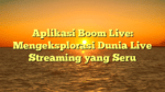 Aplikasi Boom Live: Mengeksplorasi Dunia Live Streaming yang Seru
