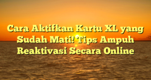 Cara Aktifkan Kartu XL yang Sudah Mati! Tips Ampuh Reaktivasi Secara Online