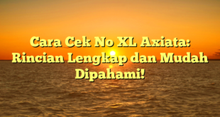 Cara Cek No XL Axiata: Rincian Lengkap dan Mudah Dipahami!