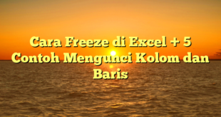 Cara Freeze di Excel + 5 Contoh Mengunci Kolom dan Baris