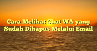 Cara Melihat Chat WA yang Sudah Dihapus Melalui Email