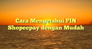 Cara Mengetahui PIN Shopeepay dengan Mudah