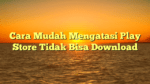 Cara Mudah Mengatasi Play Store Tidak Bisa Download
