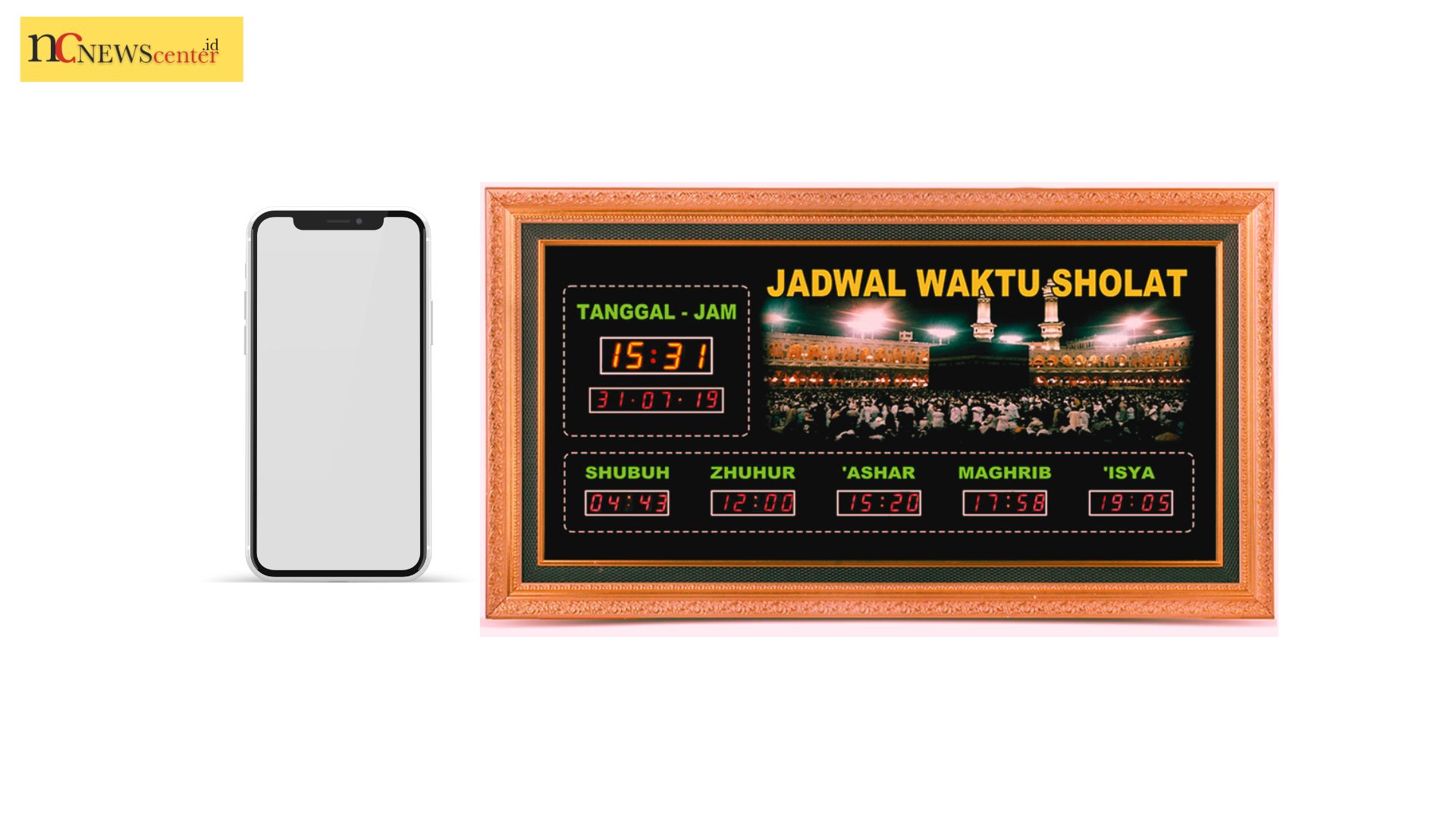 cara setting jam digital masjid dengan android